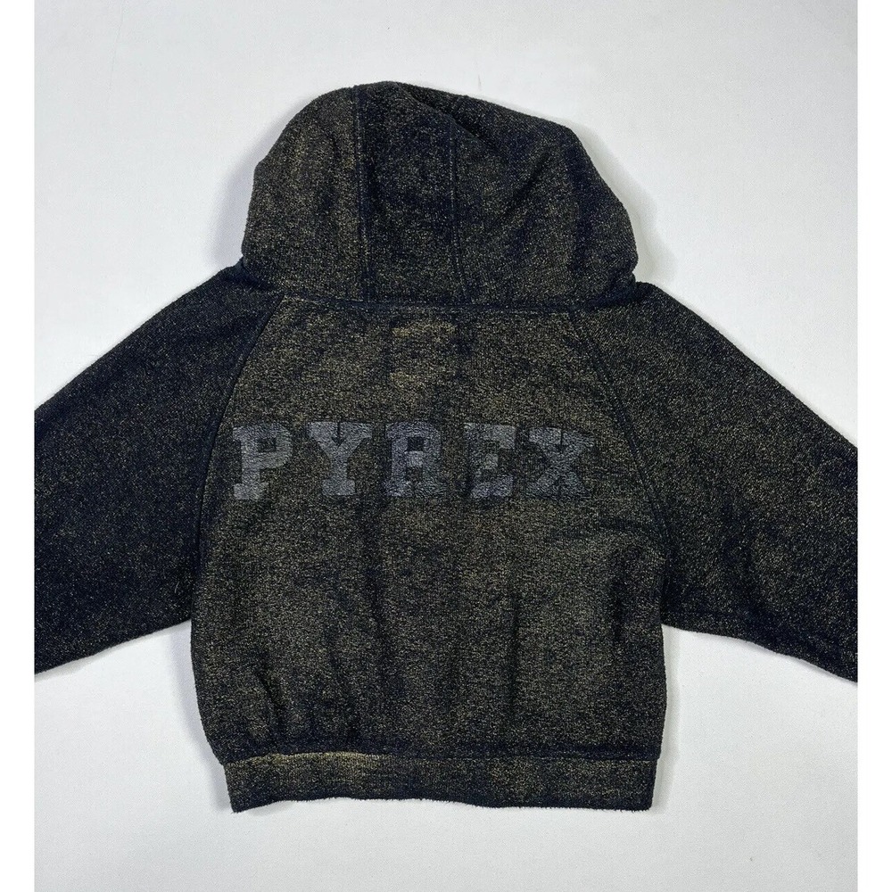 Pyrex Zip Hoodie Women's XS Black Glittery Heather Gold Rare Streetwear Italy - Picture 13 of 13